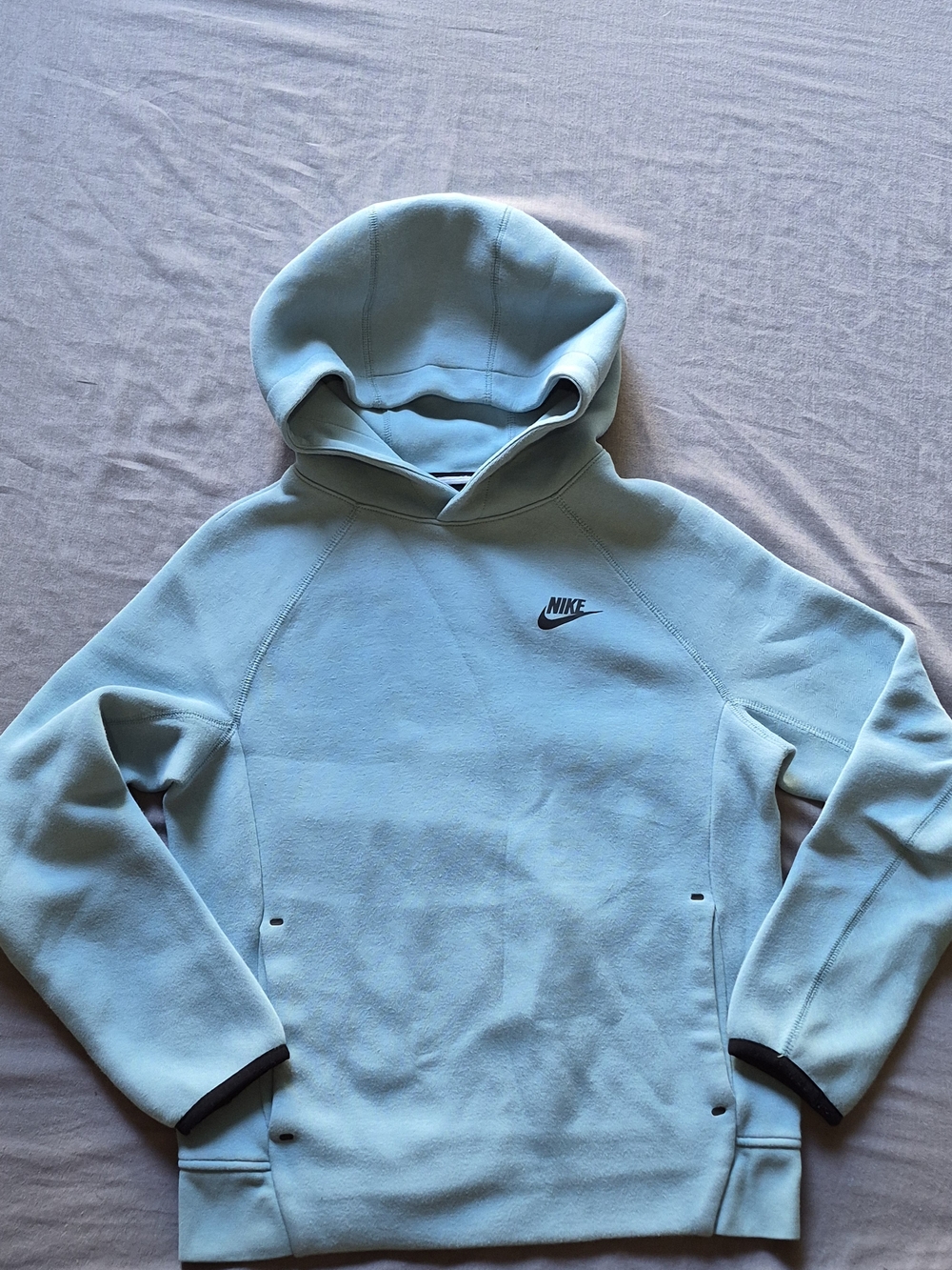 Nike Tech Light Blue Pullover Hoodie Kids Large